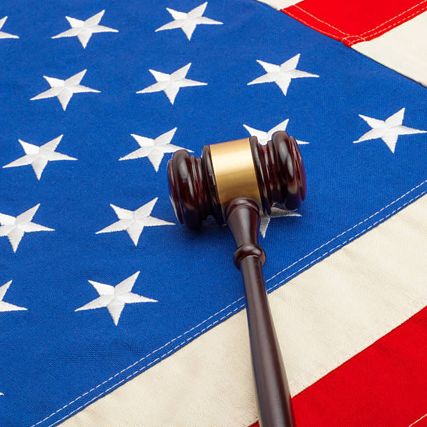 istock Gavel over US flag - 1 to 1 ratio 517284451