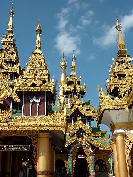 istock Golden stupas in Shwedagon Pagoda complex, Yangon 517284779