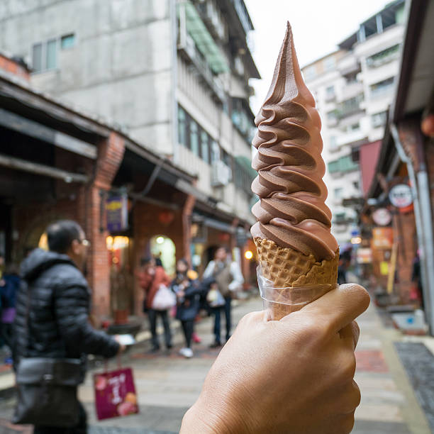 istock The delicious long Ice-cream cone 517300742