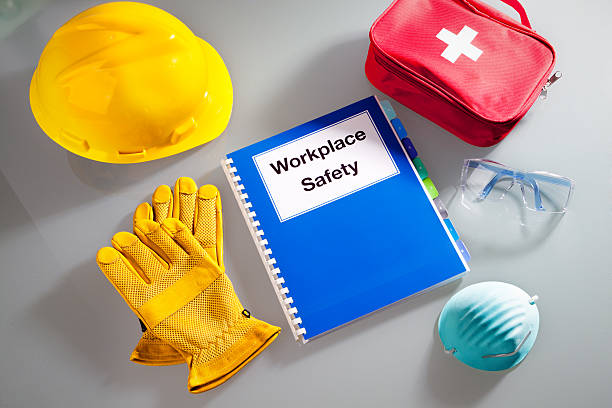 istock Workplace Safety Handbook Manual and Occupational Equipment for Work Training 517303086