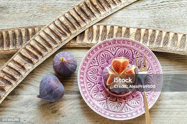 Ripe Figs Cross Section And Whole Fruits Stock Photo - Download Image Now - Antioxidant, Berry Fruit, Colors