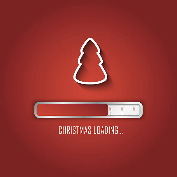 Christmas loading card design. Eps10 vector illustration. vector art illustration