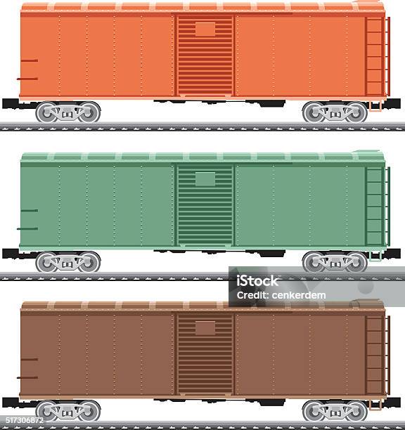 Wagon Train Vector Wagon Set Stock Illustration - Download Image Now - Freight Train ...