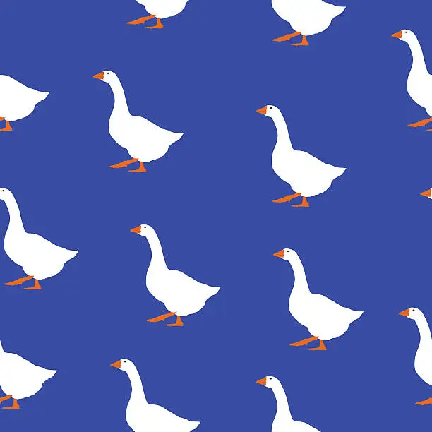 Vector illustration of Seamless Geese Pattern