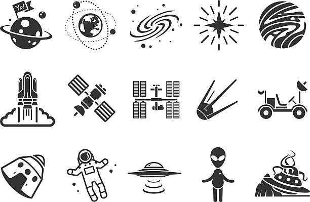 Space icons - Illustration Space icons - Illustration astronaut icons stock illustrations