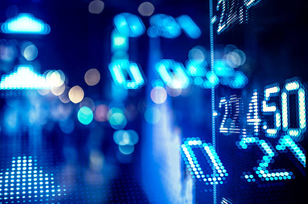 istock display stock market numbers and graph 517311204