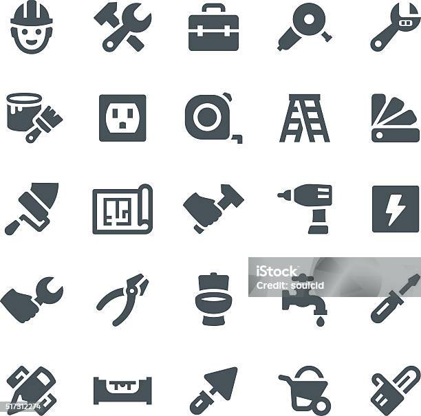 Home Repair Icons Stock Illustration - Download Image Now - Icon Symbol, DIY, Construction Industry