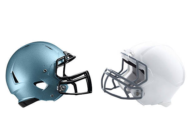istock two American football helmets isolated 517320867