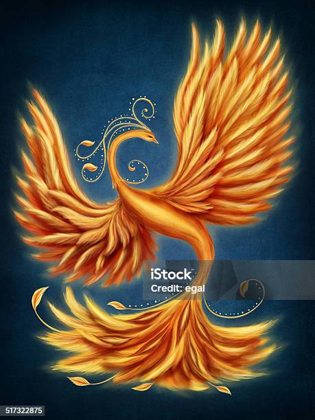 Magic Firebird Stock Illustration - Download Image Now - Phoenix - Mythical Bird, Fire - Natural Phenomenon, Illustration