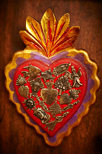 Mexican spiritual heart. Generic souvenir for tourists.