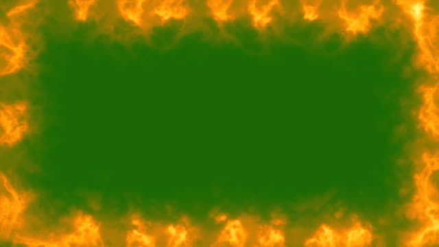 Fire Frame - Green Screen