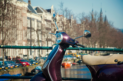 scooter close-up in Amsterdam