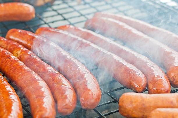istock Fresh sausage roasted on the grill 517328443