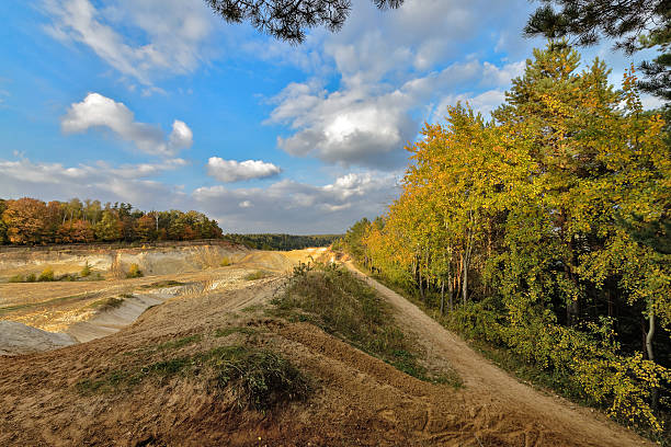 istock Sand quarry in the early autumn. 517328739