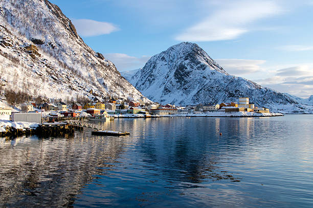 Scenery of Oksfjord stock photo