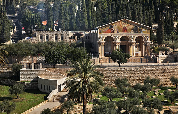 église de tous les pays, à jérusalem. israël - garden of gethsemane photos et images de collection