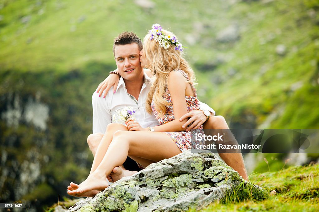 Beautiful couple smiling Beautiful couple smiling holding hands Activity Stock Photo