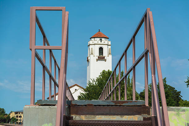 istock Outside stairs and a train depo 517342307