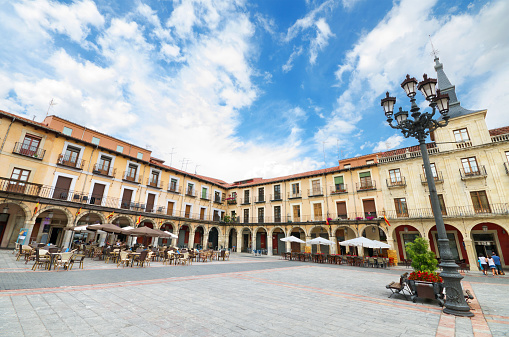 Main town square in Ourense city \