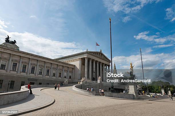 Classic Architecture At The Austrian Parliament Building In Vienna Stock Photo - Download Image Now