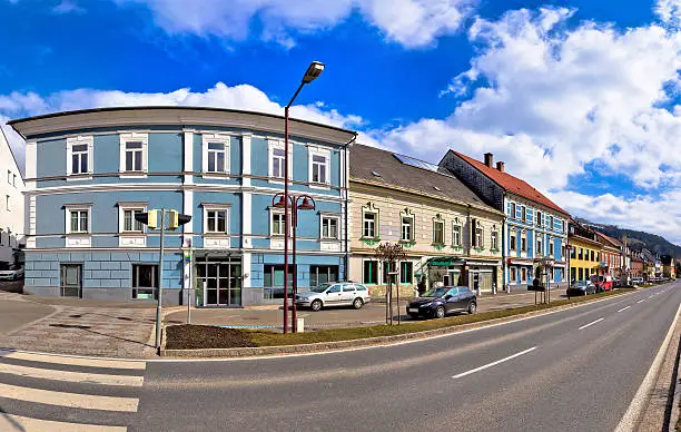Town of Bad sankt Leonhard im Lavanttal colorful streetscape, Carinthia, Austria