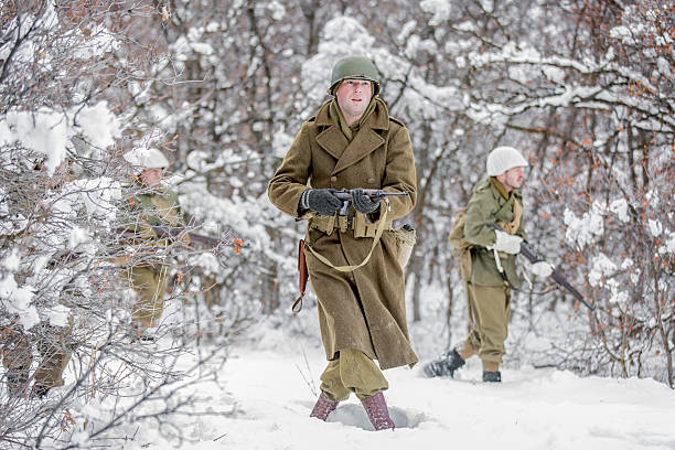 istock World War II Soldiers in the Snow 517343520