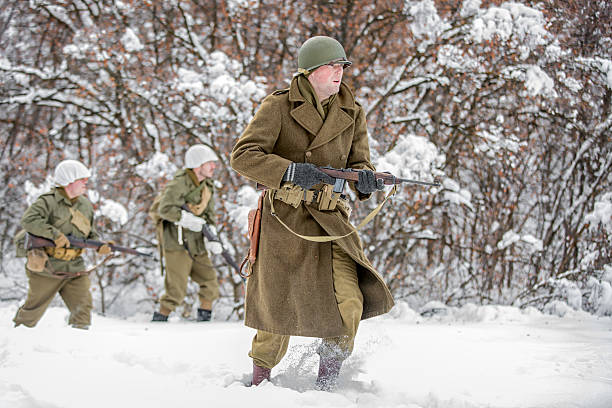 istock World War II Soldiers in the Snow 517343604