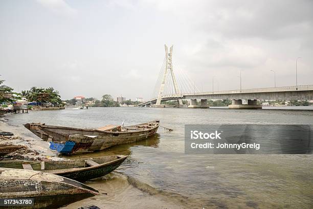 Lekki Ikoyi Bridge With Fishing Boat Lagos Nigeria Stock Photo - Download Image Now