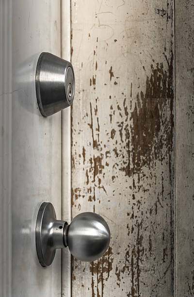 istock door knob with door lock 517344774