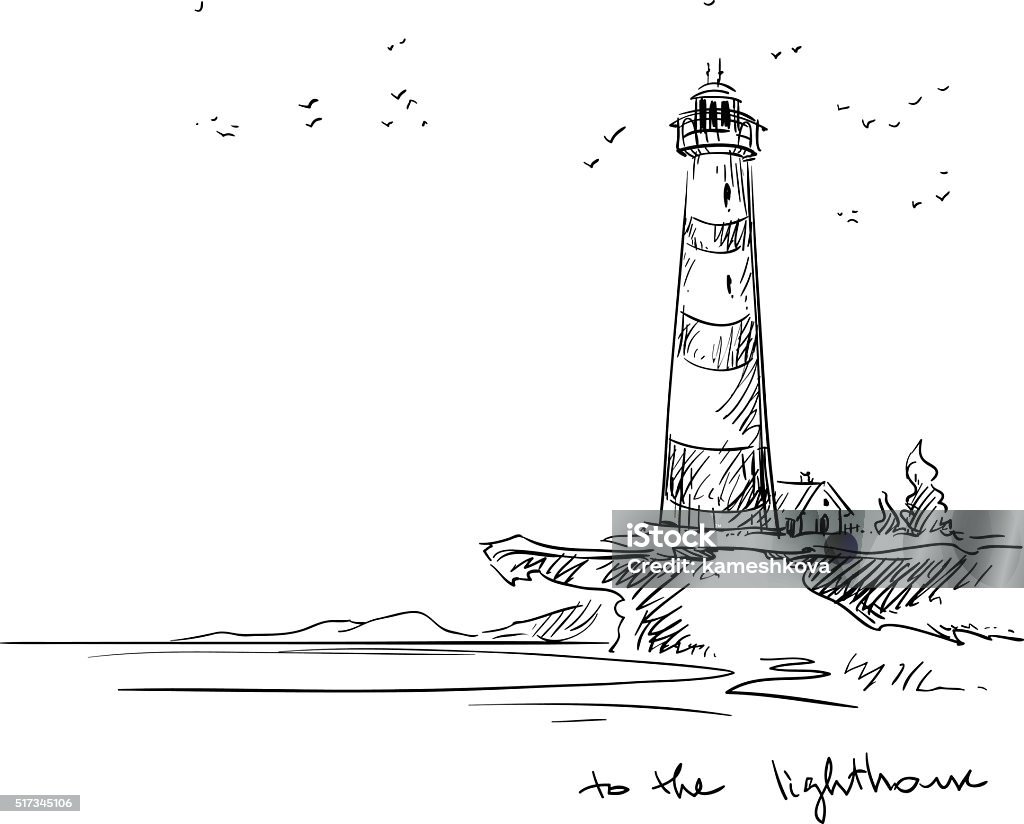 lighthouse. Vector sketch. lighthouse. hand drawn vector sketch. Lighthouse stock vector