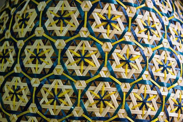 istock Detail of pattern colorful basketwork 517345541