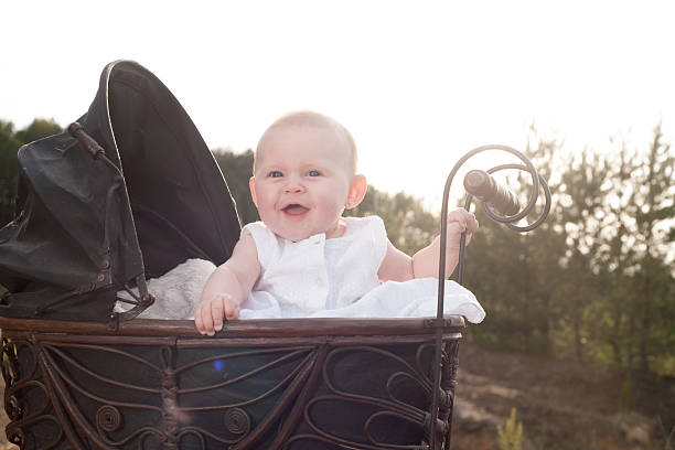 istock Happy baby in her pram 517345629