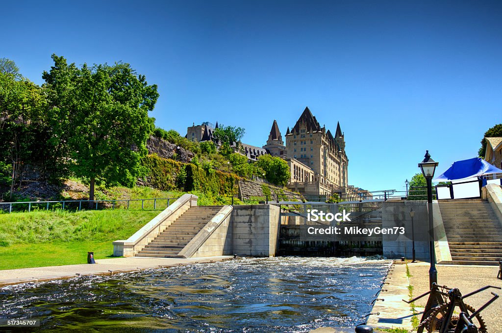 The Rideau canal in Ottawa The Rideau canal in Ottawa. Sunny summer day. Rideau Canal Stock Photo