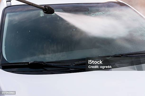 Front Window Wash Stock Photo - Download Image Now - Bath Sponge, Car, Car Wash