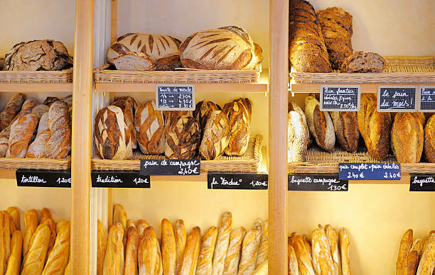 istock Freshly baked breads in French bakery 517346492
