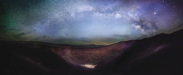 Ubehebe Crater Panorama with Milky Way Panorama