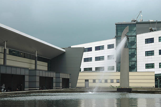 Office buildings with fountain