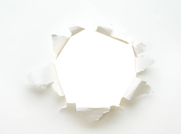 hole white empty paper poster the background. hole white empty paper poster penetration stock pictures, royalty-free photos & images