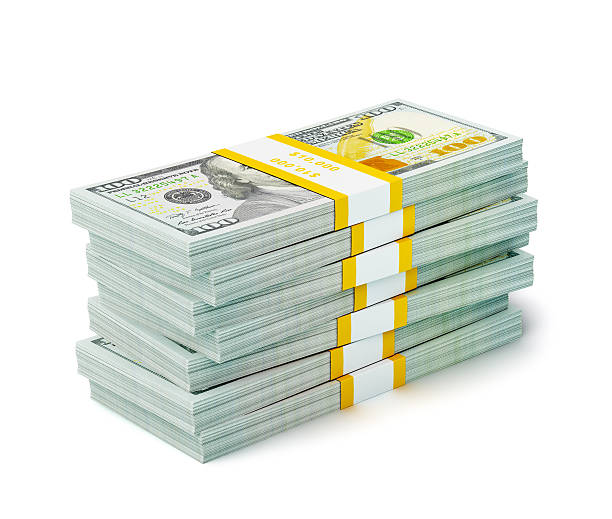 istock Stack of new 100 US dollars 2013 edition banknotes 517364805