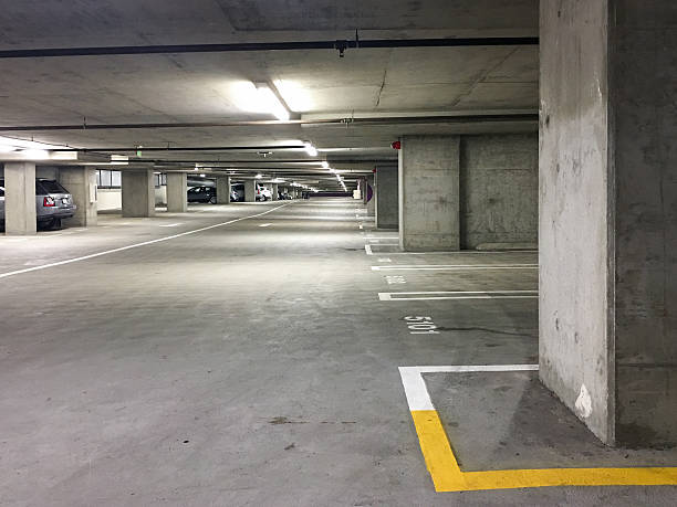 Underground parking garage/structure stock photo