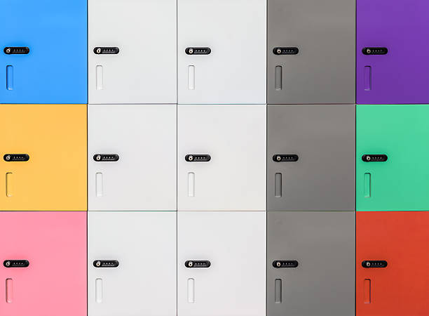 istock row of colorful lockers and security password code on door 517376024