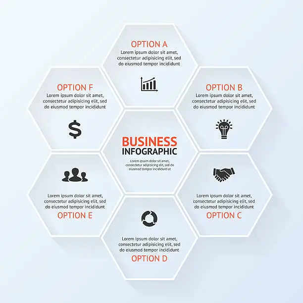 Photo of Circle infographic, diagram, presentation 6 options