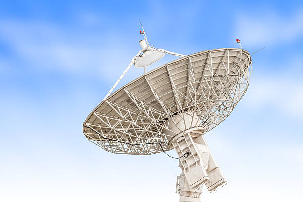 istock satellite dish antenna radar big size isolated on blue sky 517376480