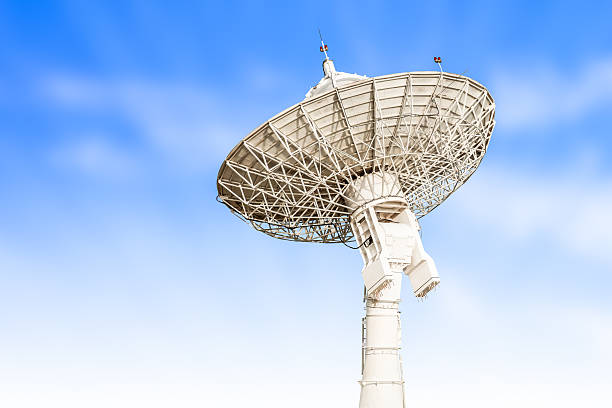 istock satellite dish antenna radar big size isolated on blue sky 517376566