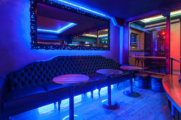 istock Interior of a nightclub with neon lights 517377221