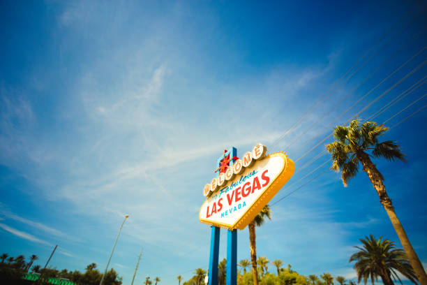 di las vegas - welcome to fabulous las vegas sign immagine foto e immagini stock