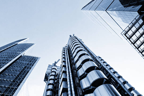 Futuristic Architecture with Famous Lloyd Building, London