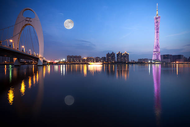 istock Guangzhou CBD in Moon Night 517382188
