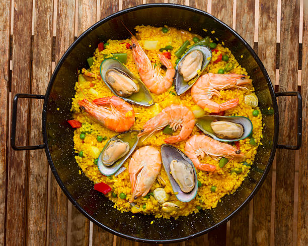 istock Seafood Paella  -traditional spanish dish 517382641