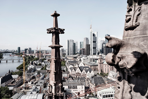 View over Frankfurt, Germany.